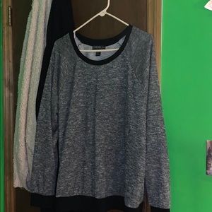 Forever 21 Plus Gray and Black Pullover Sweater